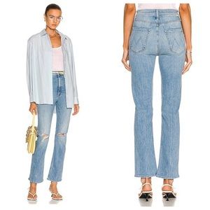 Mother High Waisted Rider Skimp Jeans in Wash Dreamer